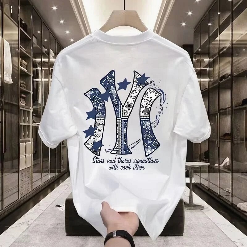 MLB Blue Printed Streetwear T-Shirt Review: A $3.73 Milk-Silk Tee Held Up Against Its Sugargoo QC Photos