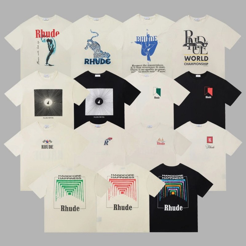 Rhude Multicolor T-Shirt Collection Review: The Bottom Hem Is Where This Boxy Tee Gets Awkward